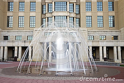 Fountain in front of courthouse in Lexington Stock Photo