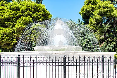 The fountain in front of Zappeion building, Athens Stock Photo