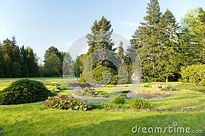 Fountain in the garden Stock Photo