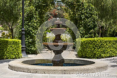 Fountain in the garden Stock Photo