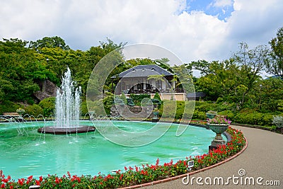 Fountain of Gora Park in Hakone, Kanagawa, Japan Stock Photo