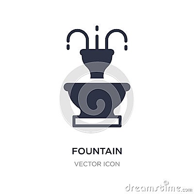 fountain icon on white background. Simple element illustration from City elements concept Vector Illustration