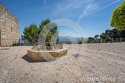 Fountain at Mirador de San Lorenzo Viewpoint - Ubeda, Jaen, Spain Stock Photo