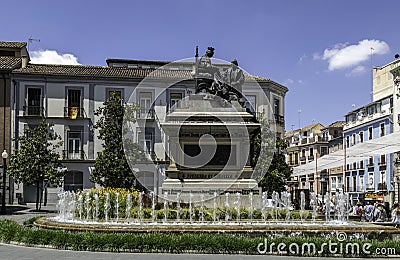 In the city of Granada there are many beautiful fountains that have a connection with the history of the past Editorial Stock Photo