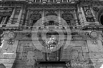 Fountain outside the corte di cassazione supreme court in rome Stock Photo