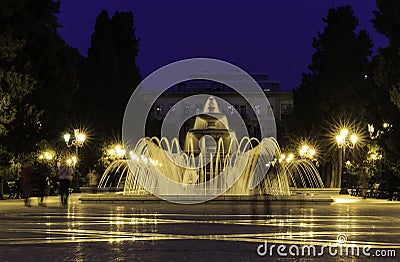 Fountain Park in Baku Stock Photo