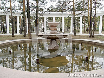 Fountain in the park Oreshkova. Ulan-Ude. Buryatia. Stock Photo