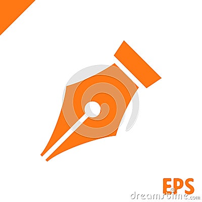 Fountain pen icon stock vector illustration flat design Vector Illustration