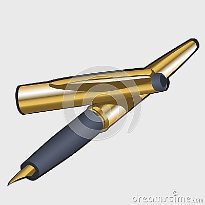 Fountain pen, stylish image for your business Vector Illustration