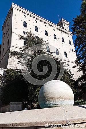 Fountain in Republic of San Marino Stock Photo