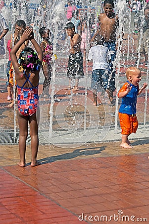 Fountain of Rings Centennial Olympic Park Atlanta Editorial Stock Photo