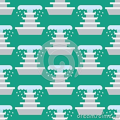 Fountain seamless pattern Vector Illustration