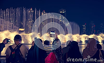 Fountain show Editorial Stock Photo