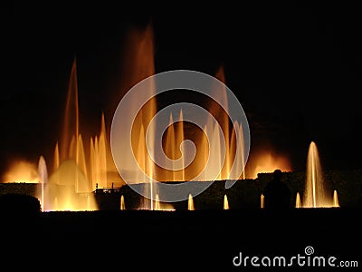 Fountain show in LOngwood gardens, PA Editorial Stock Photo