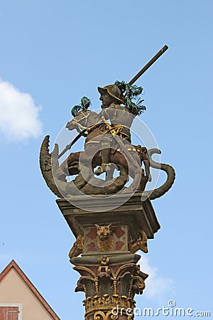 Fountain statue Stock Photo