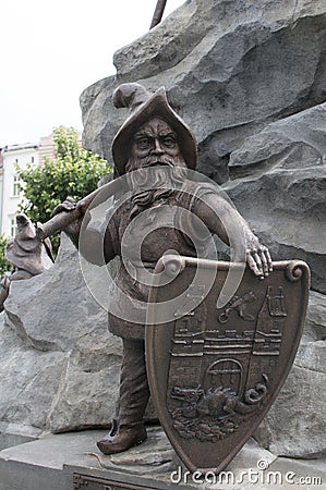 Fountain statue in Trutnov Editorial Stock Photo