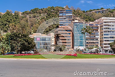 Fountain of the Three Graces `Fuente de las Tres Gracias` classical style fountain Editorial Stock Photo