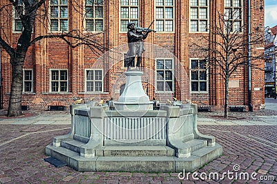 Fountain in Torun city Editorial Stock Photo