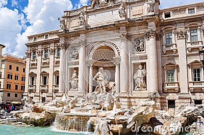 Fountain Trevi in Rome, Italy Editorial Stock Photo