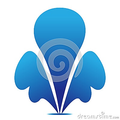 fountain water blue symbol icon sign element Stock Photo