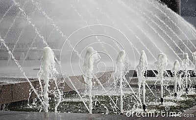 Fountain Water Spashing Stock Photo