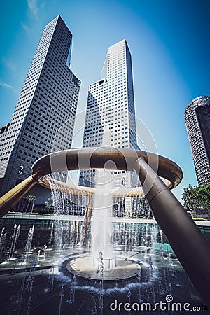 Fountain of Wealth This fountain is designed according to Feng Shui principles in all respects. Editorial Stock Photo