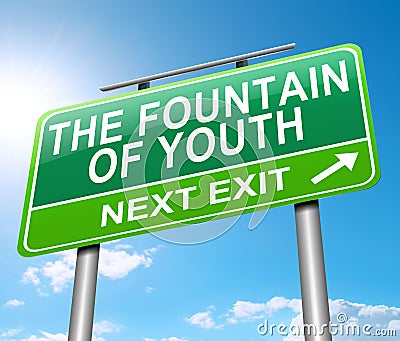 Fountain of youth concept. Stock Photo