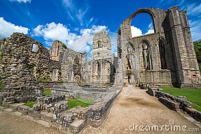 Fountains Abbey North Yorkshire Stock Photo