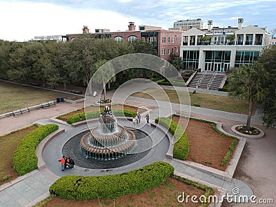 Fountains of Charleston South Carolina Editorial Stock Photo