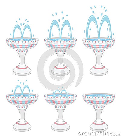 Fountains Vector Illustration