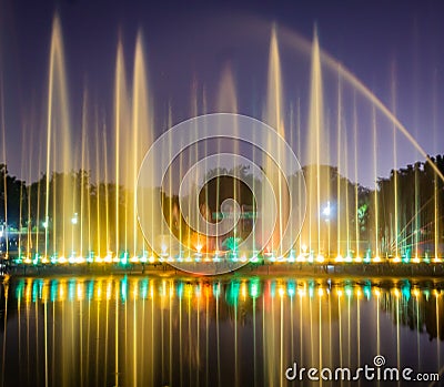 Jawahar Circle Garden in Pink City - Jaipur, India Stock Photo