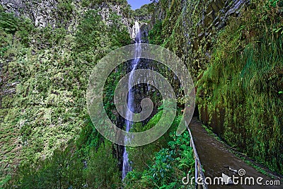 25 fountains, waterfall, walk on the levadas in Madeira Stock Photo