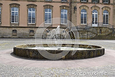 fountian at the Abbey of Echternach Stock Photo