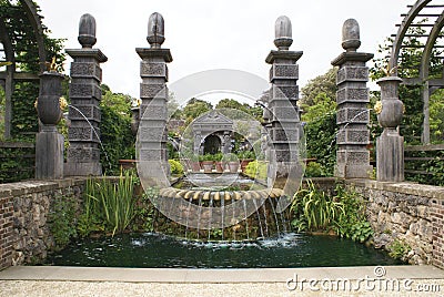 Fountian at Arundel Castle garden in Arundel, West Sussex, England, Europe Stock Photo