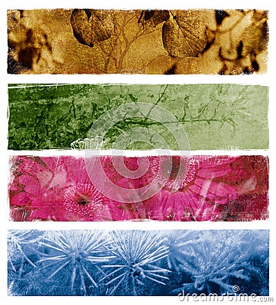 Four abstract banners Stock Photo