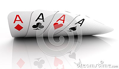 Four aces Stock Photo