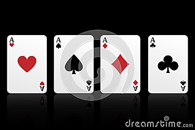 Four aces Vector Illustration