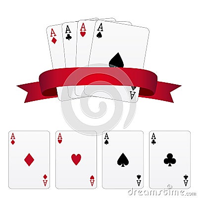 Four aces Vector Illustration