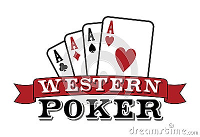 Four aces on white. Poker icon Vector Illustration