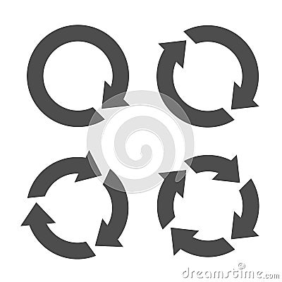 Four arrow reload icons Stock Photo