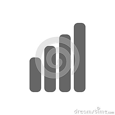 Four bars for displaying phone network signal Vector Illustration