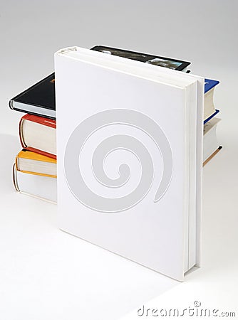 Four Blank book cover Stock Photo