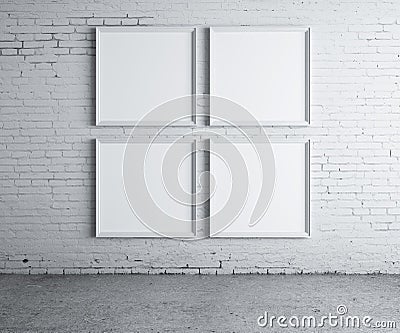 Four blank frame Stock Photo