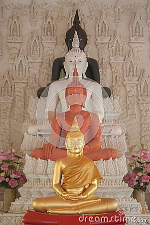four buddha in church Stock Photo