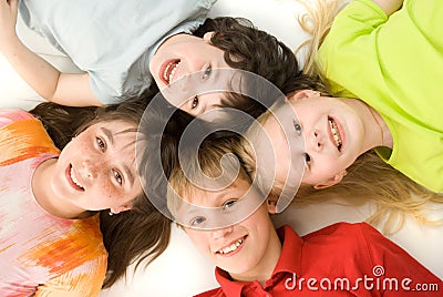 Four children Stock Photo