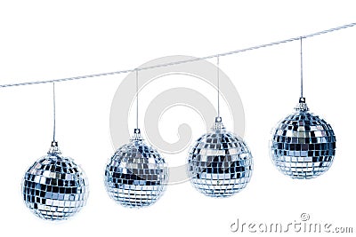 Four christmas balls Stock Photo