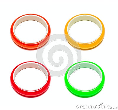 Four color bracelets Stock Photo