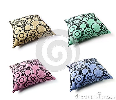 Four color cushion Stock Photo