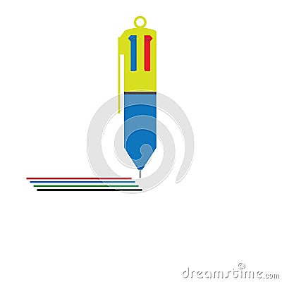 Four color pen Stock Photo