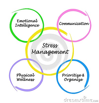 Components of Stress Management Stock Photo